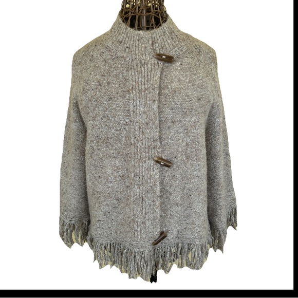 Vintage Ruby Rd Womens Cardigan Sweater Fringe Toggle 3/4 Sleeve Oatmeal… - Picture 1 of 9
